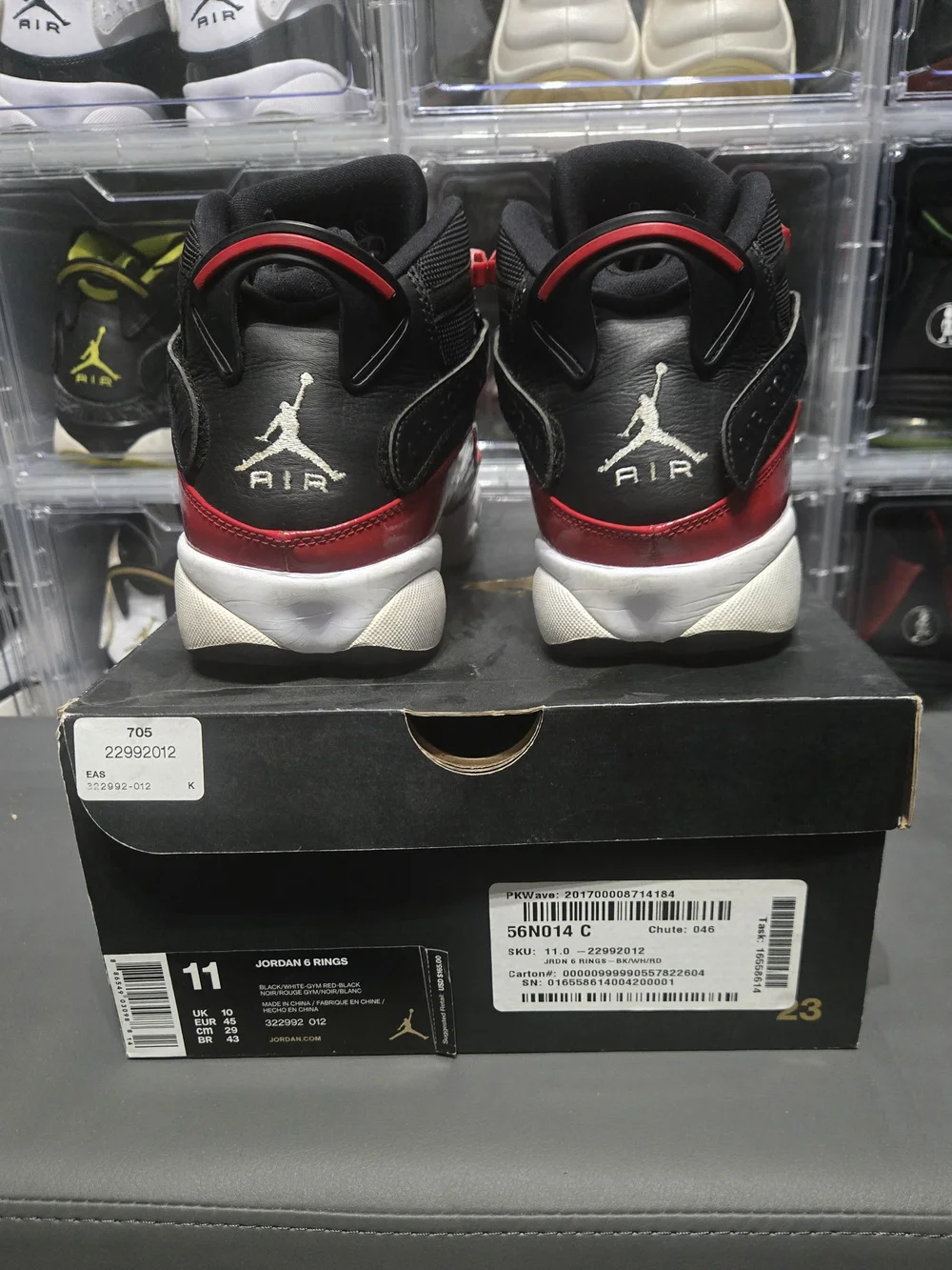 Mens Nike Air Jordan 6 Rings (Size 11) Red & Black